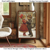 Schattigee feestelijke danskatten in Snow BX4 Deco Tissuepapier