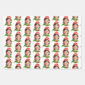 Schattigee feestelijke  Elfen Kerst Inpakpapier Vel (Voorkant 2)