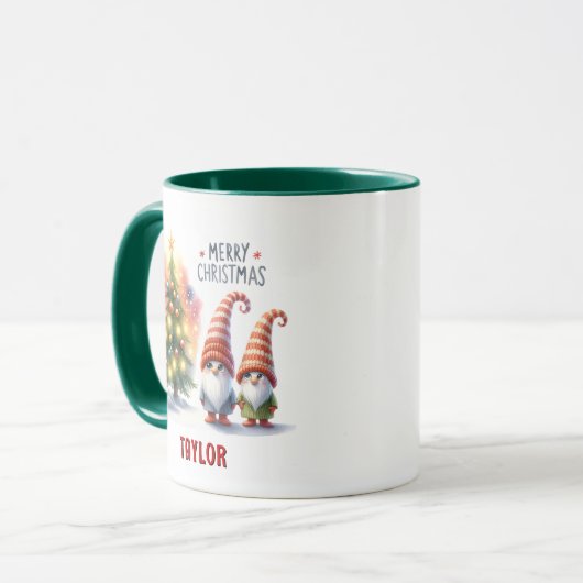 Schattigee feestelijke gepersonaliseerde vrolijke  mok (Voorkant links)