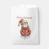 Schattigee Feestelijke Hamster in Santa Hat Christ Bedankzakje (Voorkant)