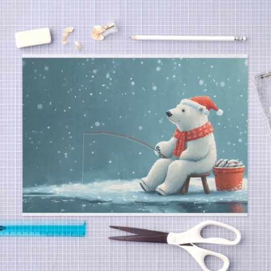 Schattigee feestelijke illustratie van een polaire tissuepapier (Craft)