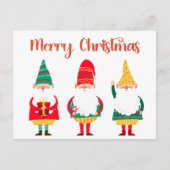 Schattigee feestelijke kabouters Vrolijk kerstfees Briefkaart (Voorkant)