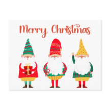 Schattigee feestelijke kabouters Vrolijk kerstfees