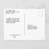 Schattigee Feestelijke Kat met een Rode Kerstmuts  Feestdagenkaart (Achterkant)