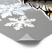 Schattigee feestelijke kerst Duitse herdershond in Poster (Hoek)