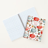 Schattigee Feestelijke Kerst Mokken Patroon Recept Notitieboek (Binnen)