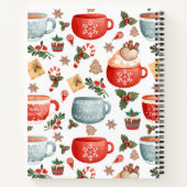 Schattigee Feestelijke Kerst Mokken Patroon Recept Notitieboek (Achterkant)