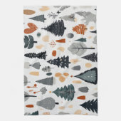 Schattigee feestelijke kerstboom patroonvakantie theedoek (Verticaal)