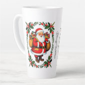 Schattigee feestelijke kerstdagen latte mok (Linkerhoek)