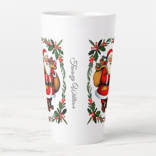 Schattigee feestelijke kerstdagen latte mok (Voorkant)