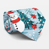 Schattigee feestelijke kerstmannen stropdas (Opgerold)