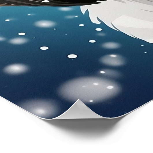 Schattigee Feestelijke Kerstmis Shih Tzu Hond met  Poster (Hoek)