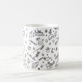 Schattigee feestelijke kerstpatroon Feestdagen Koffiemok (Center)