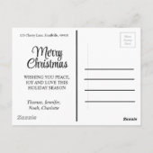 Schattigee feestelijke kerstpinguïn briefkaart (Achterkant)