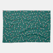 Schattigee feestelijke kerstverlichting patroon theedoek (Horizontaal)
