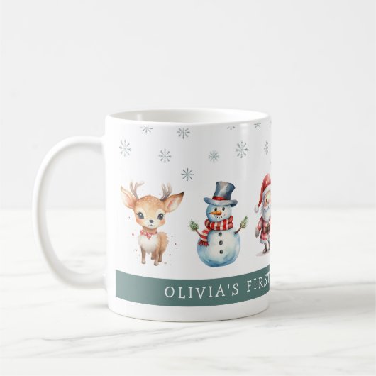 Schattigee Feestelijke Kinder 1e Kerstdag Koffiemok (Links)