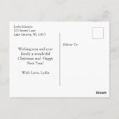 Schattigee feestelijke Koe Kaart gepersonaliseerde (Achterkant)