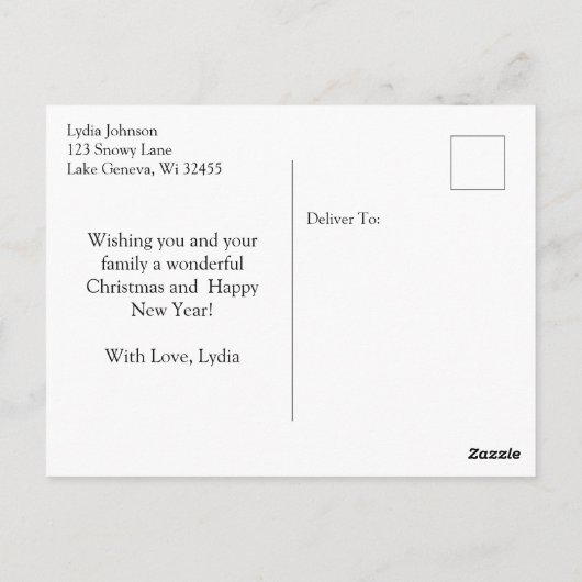 Schattigee feestelijke Koe Kaart gepersonaliseerde (Achterkant)