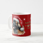 Schattigee feestelijke Leonberger Santa Mok (Voorkant links)