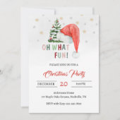 Schattigee feestelijke moderne kerstmuts kerstfees kaart (Voorkant)