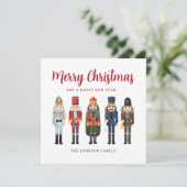 Schattigee Feestelijke Notenkraker Vrolijk Kerstfe Feestdagenkaart (Staand voorkant)