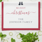 Schattigee Feestelijke Notenkraker Vrolijk Kerstfe Theedoek (Gevouwen)