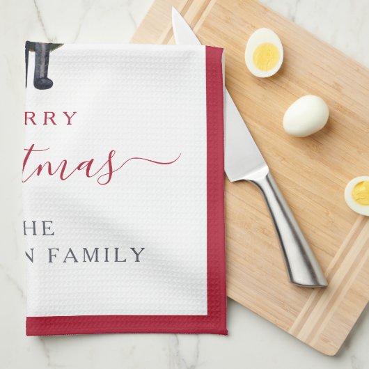 Schattigee Feestelijke Notenkraker Vrolijk Kerstfe Theedoek (Quarter Fold)