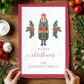 Schattigee Feestelijke Notenkraker Vrolijk Kerstfe Theedoek