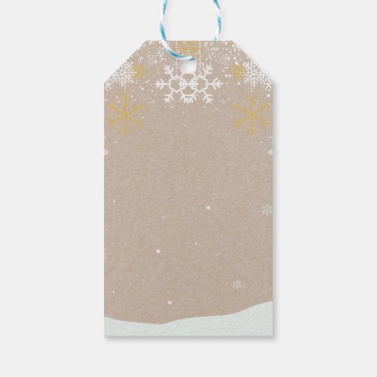 Schattigee feestelijke peperkoek huis Baby shower Cadeaulabel (Achterkant)