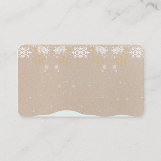 Schattigee feestelijke peperkoek huis Baby shower Informatiekaartje (Achterkant)