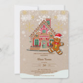 Schattigee feestelijke peperkoek huis Baby shower Kaart (Voorkant)