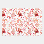 Schattigee feestelijke peperkoek koekje kerst inpakpapier vel (Voorkant 2)