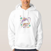 Schattigee feestelijke pinguïn bubble hoofd meisje hoodie (Voorkant)