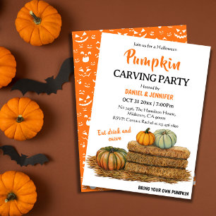 Schattigee feestelijke pompoen carving Halloween f Kaart