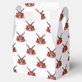 Schattigee Feestelijke Rode Kasky Kerstrendier Bedankdoosjes (Geopend)