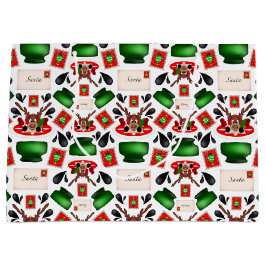 Schattigee Feestelijke Rode Kasky Kerstrendier Groot Cadeauzakje