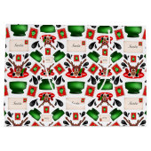 Schattigee Feestelijke Rode Kasky Kerstrendier Groot Cadeauzakje (Achterkant)