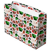 Schattigee Feestelijke Rode Kasky Kerstrendier Groot Cadeauzakje (Achterkant Gekanteld)