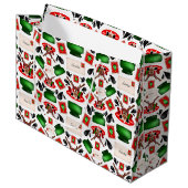 Schattigee Feestelijke Rode Kasky Kerstrendier Groot Cadeauzakje (Voorkant Gekanteld)