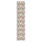 Schattigee Feestelijke Rode Kasky Kerstrendier Korte Tafelloper (Voorkant)