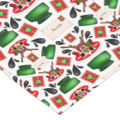 Schattigee Feestelijke Rode Kasky Kerstrendier Korte Tafelloper (Hoek)