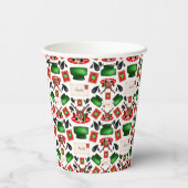 Schattigee Feestelijke Rode Kasky Kerstrendier Papieren Bekers (Achterkant)