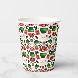 Schattigee Feestelijke Rode Kasky Kerstrendier Papieren Bekers