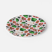 Schattigee Feestelijke Rode Kasky Kerstrendier Papieren Bordje (Gekanteld)