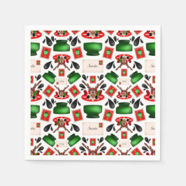 Schattigee Feestelijke Rode Kasky Kerstrendier Servet