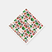 Schattigee Feestelijke Rode Kasky Kerstrendier Servet (Hoek)