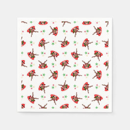 Schattigee Feestelijke Rode Kasky Kerstrendier Servet