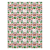 Schattigee Feestelijke Rode Kasky Kerstrendier Tafelkleed (Voorkant)