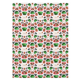 Schattigee Feestelijke Rode Kasky Kerstrendier Tafelkleed