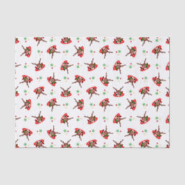 Schattigee Feestelijke Rode Kasky Kerstrendier Tissuepapier